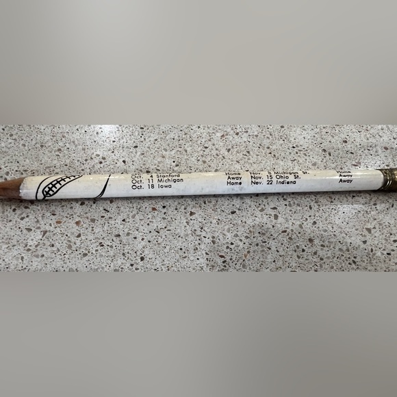 Purdue University Football memorabilia from 1969 - lead pencil with schedule. - Picture 4 of 4